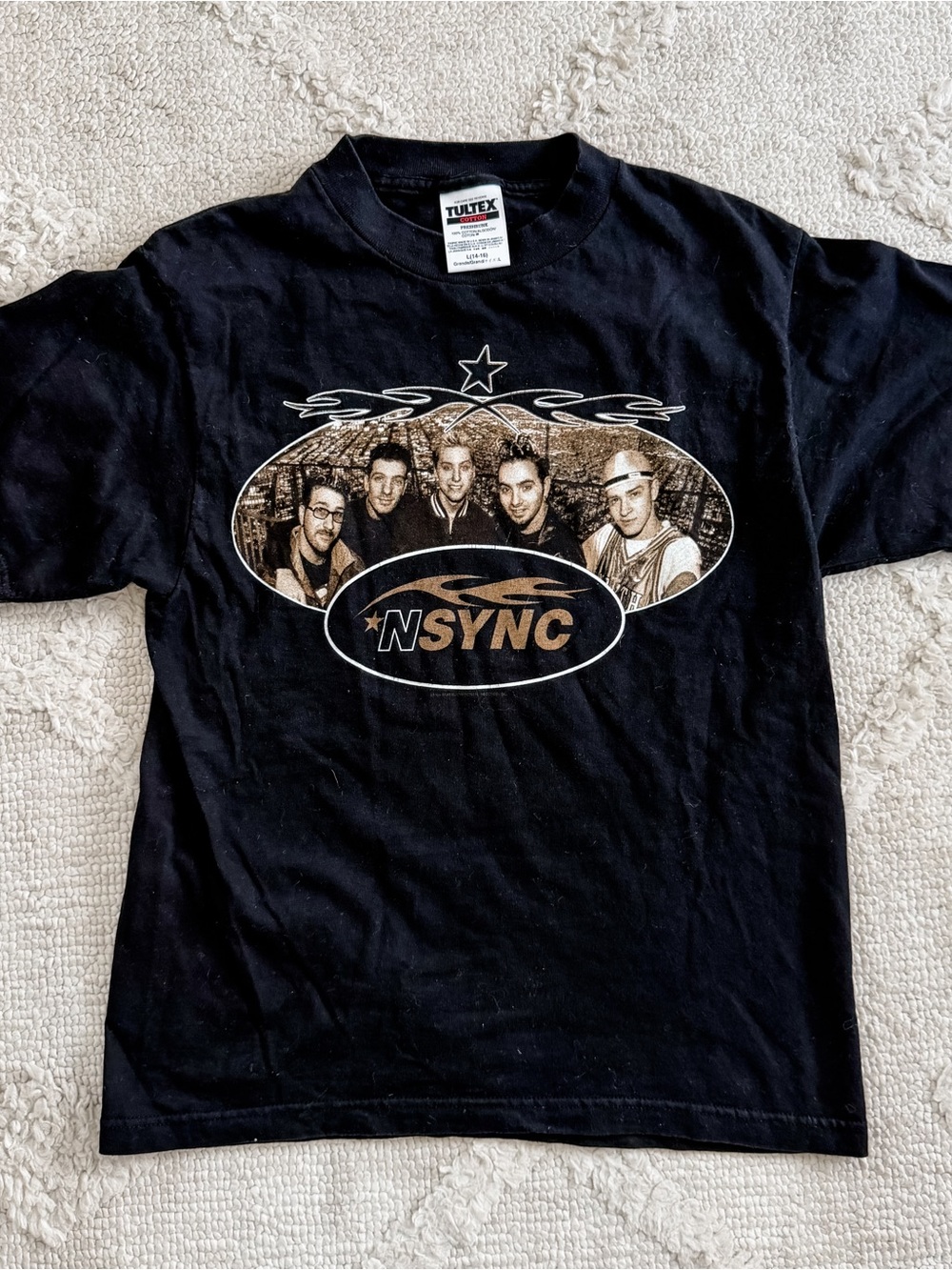 Tultex NSYNC Graphic Tee - Black with Gold Print
